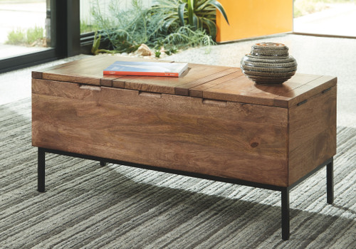 Braddick Light Brown / Black Storage Trunk