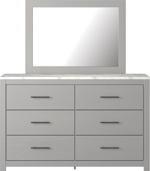 Cottenburg Light Gray / White Dresser, Mirror