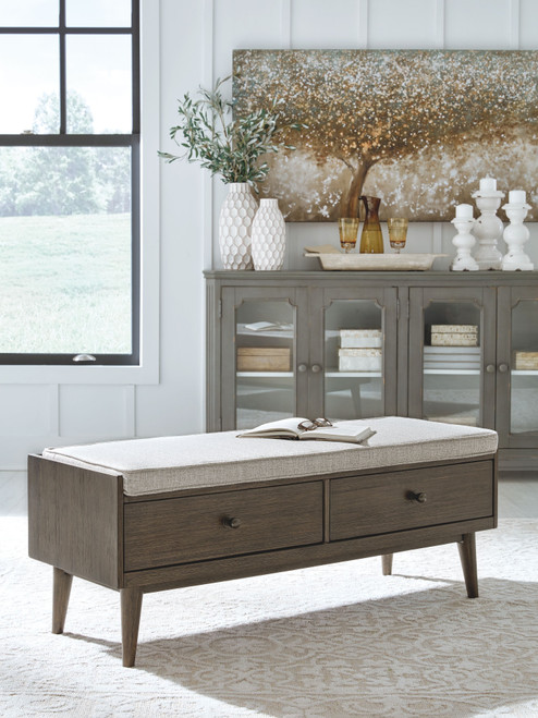 Chetfield Beige / Brown Storage Bench