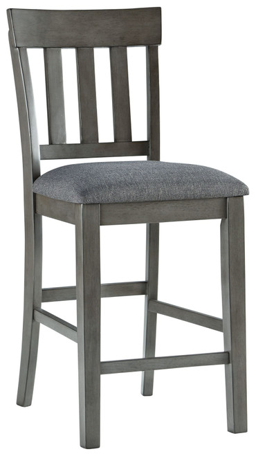 Hallanden Black / Gray Upholstered Barstool (Set of 2)