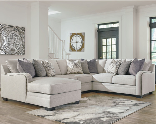 Dellara Chalk Left Arm Facing Chaise 5 Pc Sectional