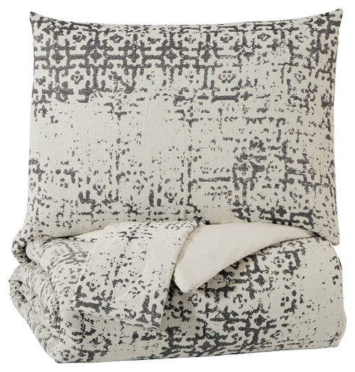 Addey Charcoal / Bone Queen Comforter Set