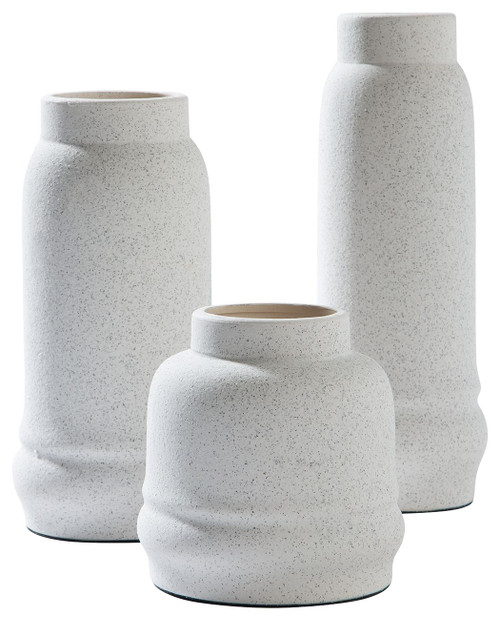Jayden White Vase Set (Set of 3)
