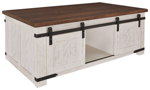 Wystfield White / Brown Rectangular Cocktail Table