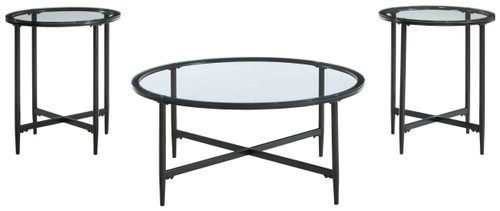 Stetzer Black Occasional Table Set (Set of 3)