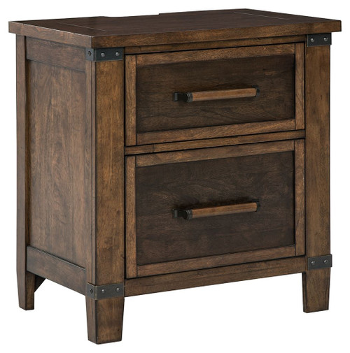 Wyattfield Brown / Beige Two Drawer Night Stand