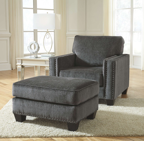 Gavril Smoke 2 Pc. Chair With Ottoman Gavril Smoke 2 Pc. Chair With Ottoman
