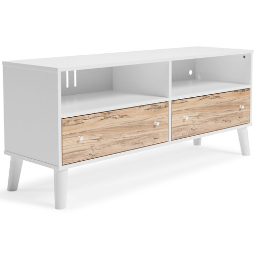 Piperton White / Brown Medium TV Stand