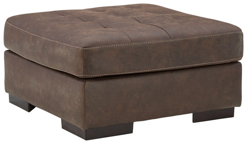 Maderla Walnut Oversized Accent Ottoman