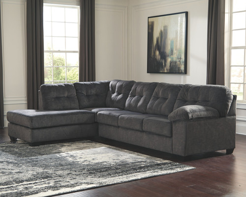 Accrington Granite Left Arm Facing Chaise Sleeper 2 Pc Sectional