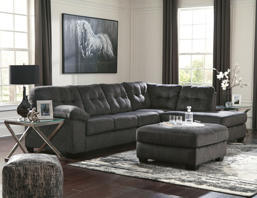Accrington Granite 3 Pc. Left Arm Facing Sofa 2 Pc Sectional, Ottoman