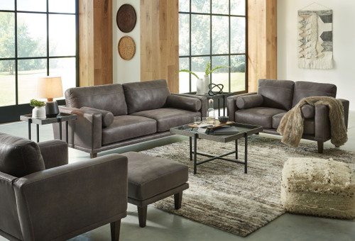 Arroyo Dark Gray 4 Pc. Sofa, Loveseat, Chair, Ottoman