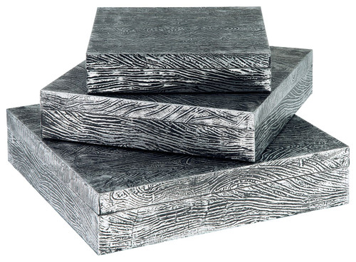 Keldy Antique Pewter Finish Box Set (Set of 3)