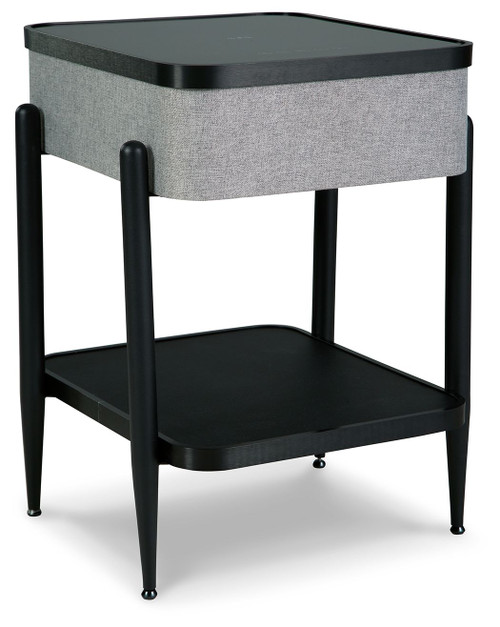 Jorvalee Gray / Black Accent Table