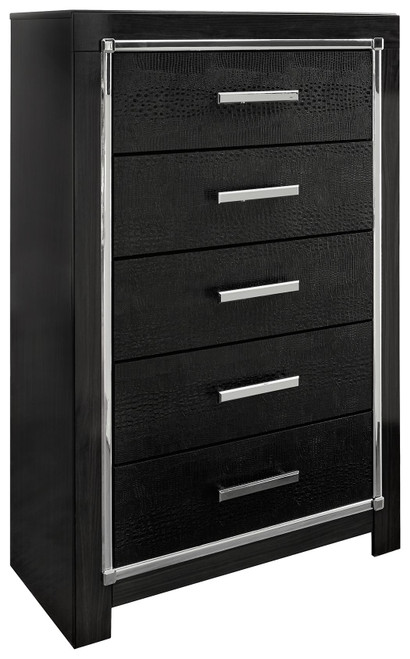 Kaydell Black Five Drawer Chest Kaydell Black Five Drawer Chest