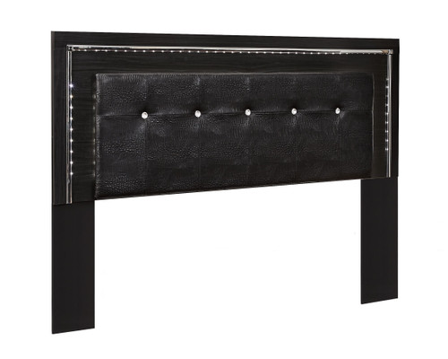 Kaydell Black King/Cal King Upholstered Panel Hdbd