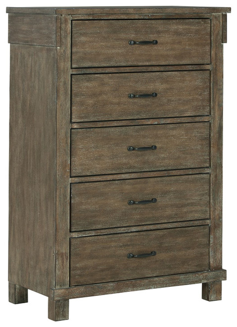 Shamryn Grayish Brown Five Drawer Chest Shamryn Grayish Brown Five Drawer Chest