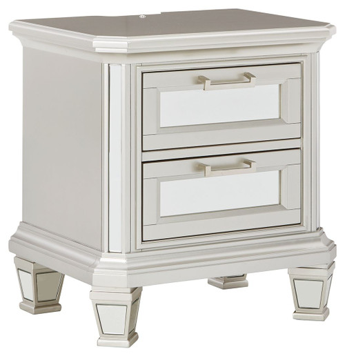 Lindenfield Silver Two Drawer Night Stand