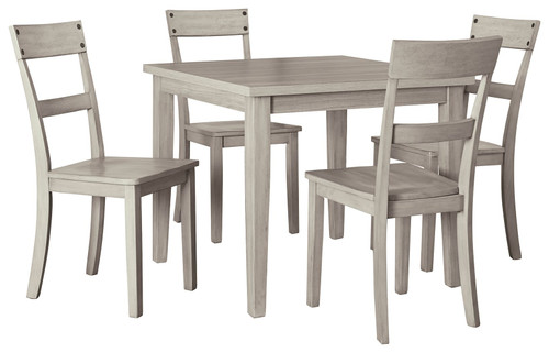 Loratti Gray Square Dining Room Table Set (Set of 5) Loratti Gray Square Dining Room Table Set (Set of 5)