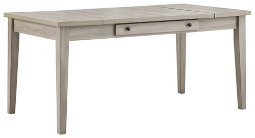 Parellen Gray Rectangular Dining Room Table W/Storage