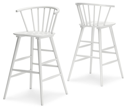 Grannen White Tall Barstool (Set of 2)
