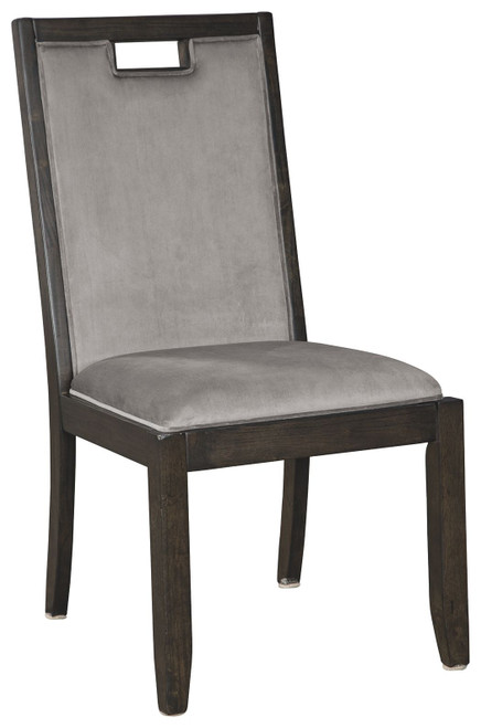 Hyndell Gray / Dark Brown Dining Upholstered Side Chair (Set of 2)