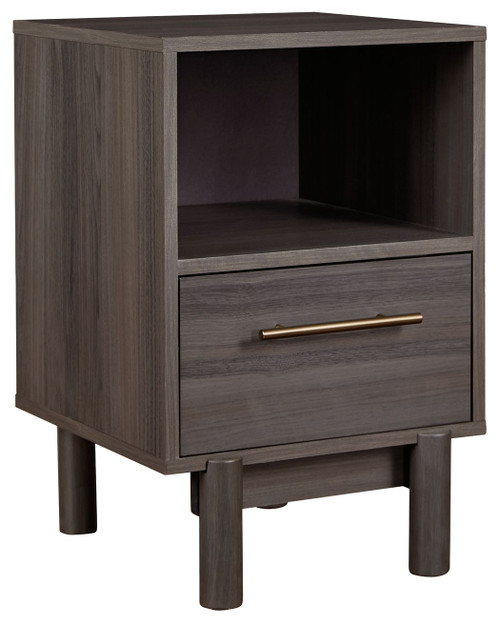 Brymont Dark Gray One Drawer Night Stand Medium