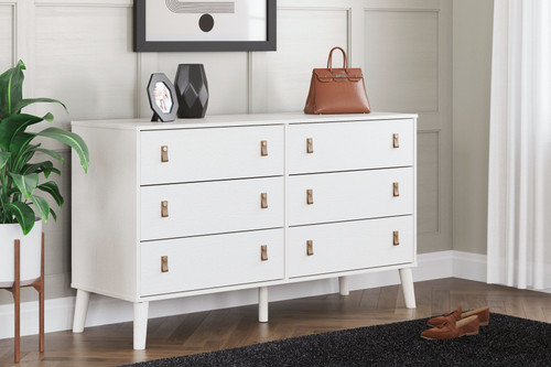 The Aprilyn White 4 Pc. Dresser, Chest, Twin Panel Bed available at Wier  Furniture serving Lewistown, MT and surrounding areas.
