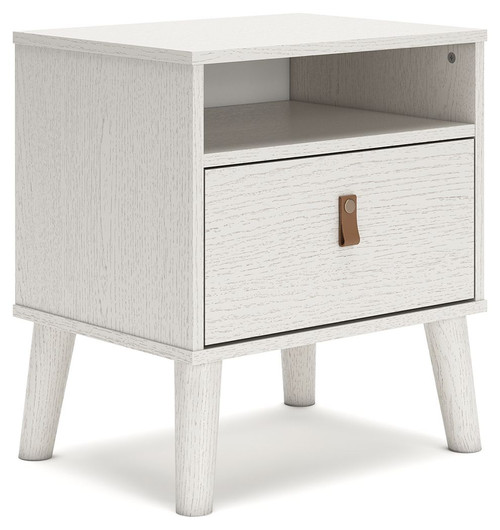 Aprilyn White One Drawer Night Stand