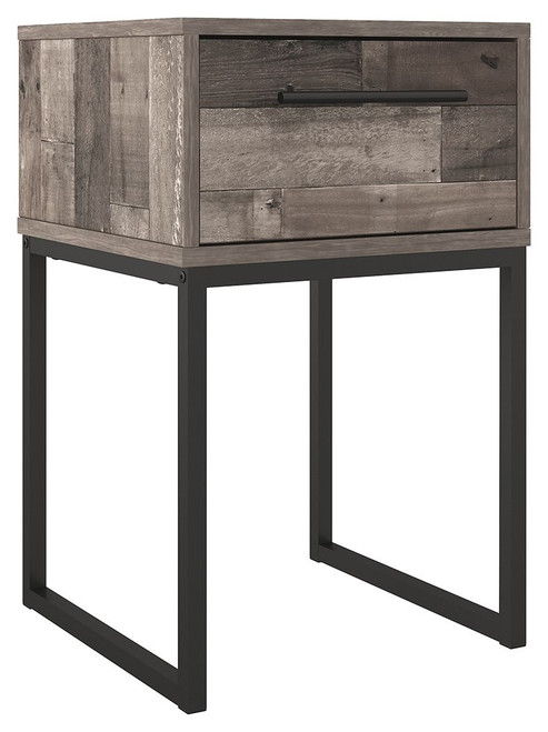 Neilsville Black / Gray One Drawer Night Stand