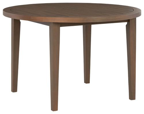Germalia Brown Round Dining Table W/Umb Opt