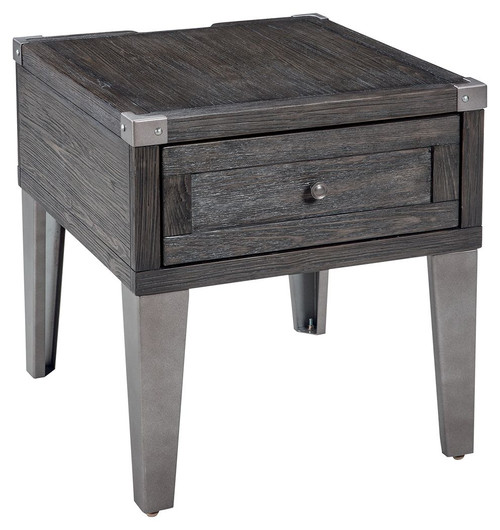 Todoe Dark Gray Rectangular End Table