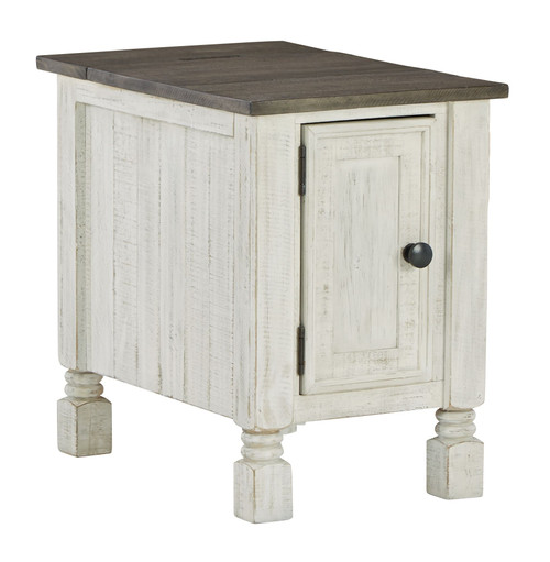 Havalance White / Gray Chair Side End Table