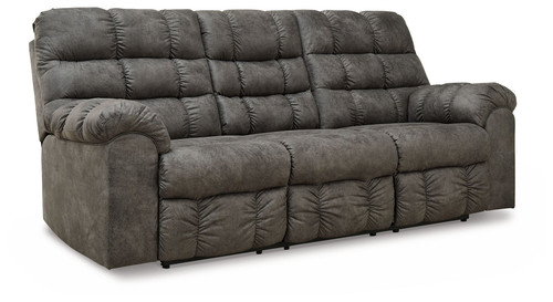 Derwin Concrete Reclining Sofa W/ Drop Down Table Derwin Concrete Reclining Sofa W/ Drop Down Table