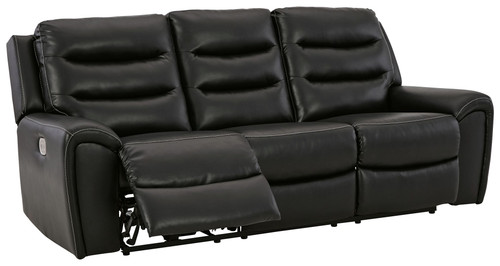 Warlin Black Power Reclining Sofa With Adj Headrest Warlin Black Power Reclining Sofa With Adj Headrest