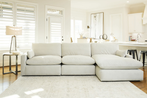 The Sophie Ivory 4 Pc. Right Arm Facing Chaise 3 Pc Sectional