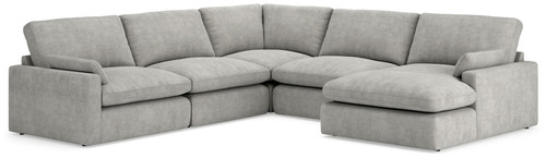 Sophie Gray 5-Piece Sectional With Raf Corner Chaise