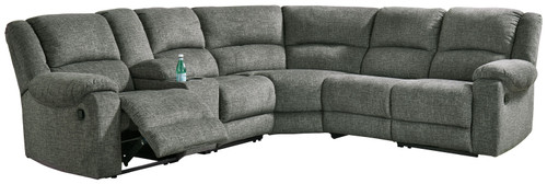 Goalie Pewter 6-Piece Reclining Sectional