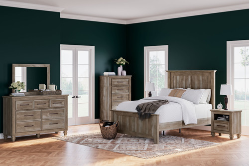 Yarbeck Sand 5 Pc. Dresser, Mirror, Queen Panel Bed Yarbeck Sand 5 Pc. Dresser, Mirror, Queen Panel Bed