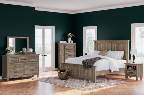 Yarbeck Sand 5 Pc. Dresser, Mirror, King Panel Bed Yarbeck Sand 5 Pc. Dresser, Mirror, King Panel Bed