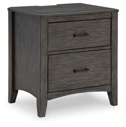 Montillan Grayish Brown Two Drawer Night Stand