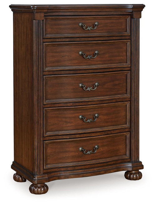 Lavinton Brown Five Drawer Chest