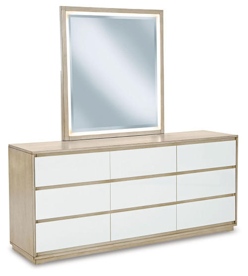 Wendora Bisque / White Dresser And Mirror