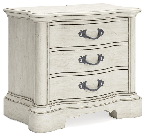Arlendyne Antique White Three Drawer Night Stand Arlendyne Antique White Three Drawer Night Stand