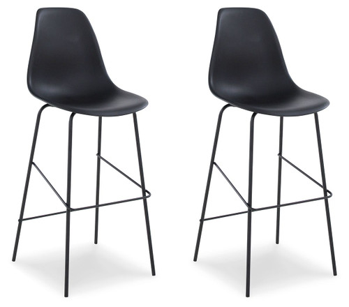 Forestead Black Tall Barstool (Set of 2)