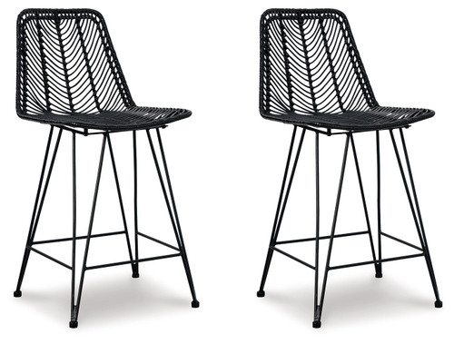 Angentree Black Barstool (Set of 2)