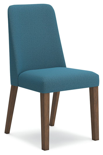 Lyncott Blue / Brown Dining Uph Side Chair (Set of 2)