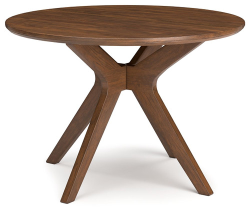 Lyncott Brown Round Dining Room Table