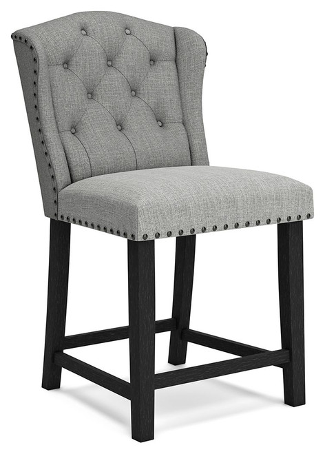 Jeanette Gray Upholstered Barstool (Set of 2)