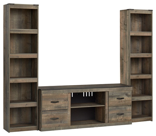 Trinell Brown 3-Piece Entertainment Center